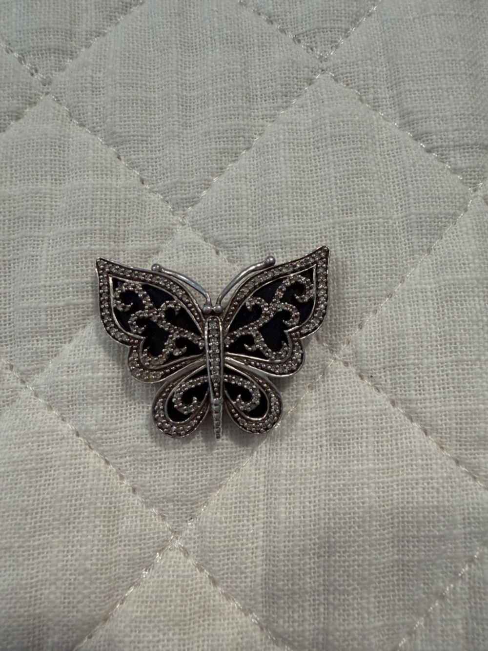 Vintage Sterling Silver Butterfly Pendant